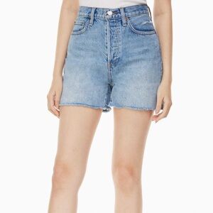 Aritzia Denim forum Jean shorts The  Yoko mid thigh short light wash